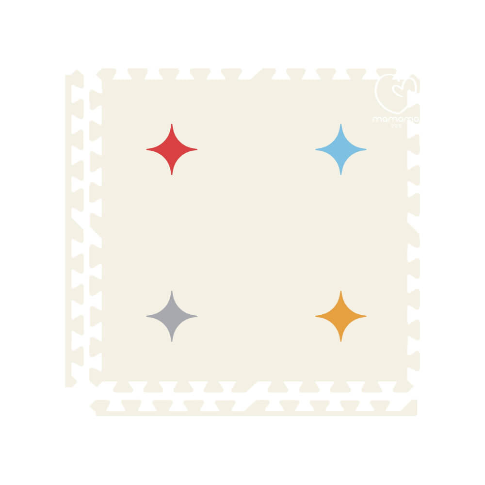 แผ่นรองคลาน จิ๊กซอว์ MAMAMO ชุด CHRISTMAS COLLECTION ลาย TWINKLE เซต 4 แผ่น เกรดพรีเมี่ยม หนา 1.4 CM. พร้อมขอบปิด พร้อมส่ง_6